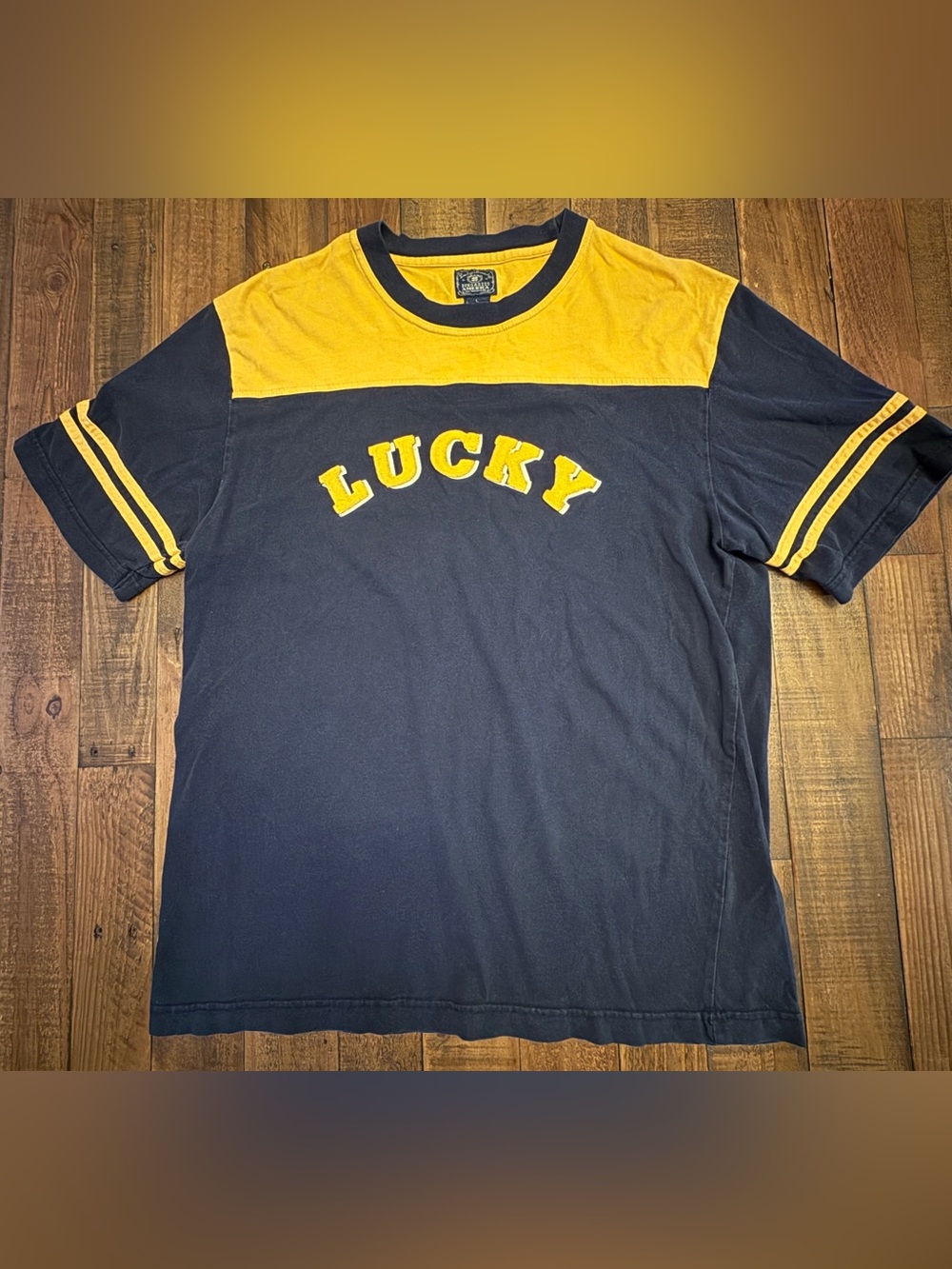 Early 2000s Lucky Brand Dungarees Graphic T-Shirt – Men’s L